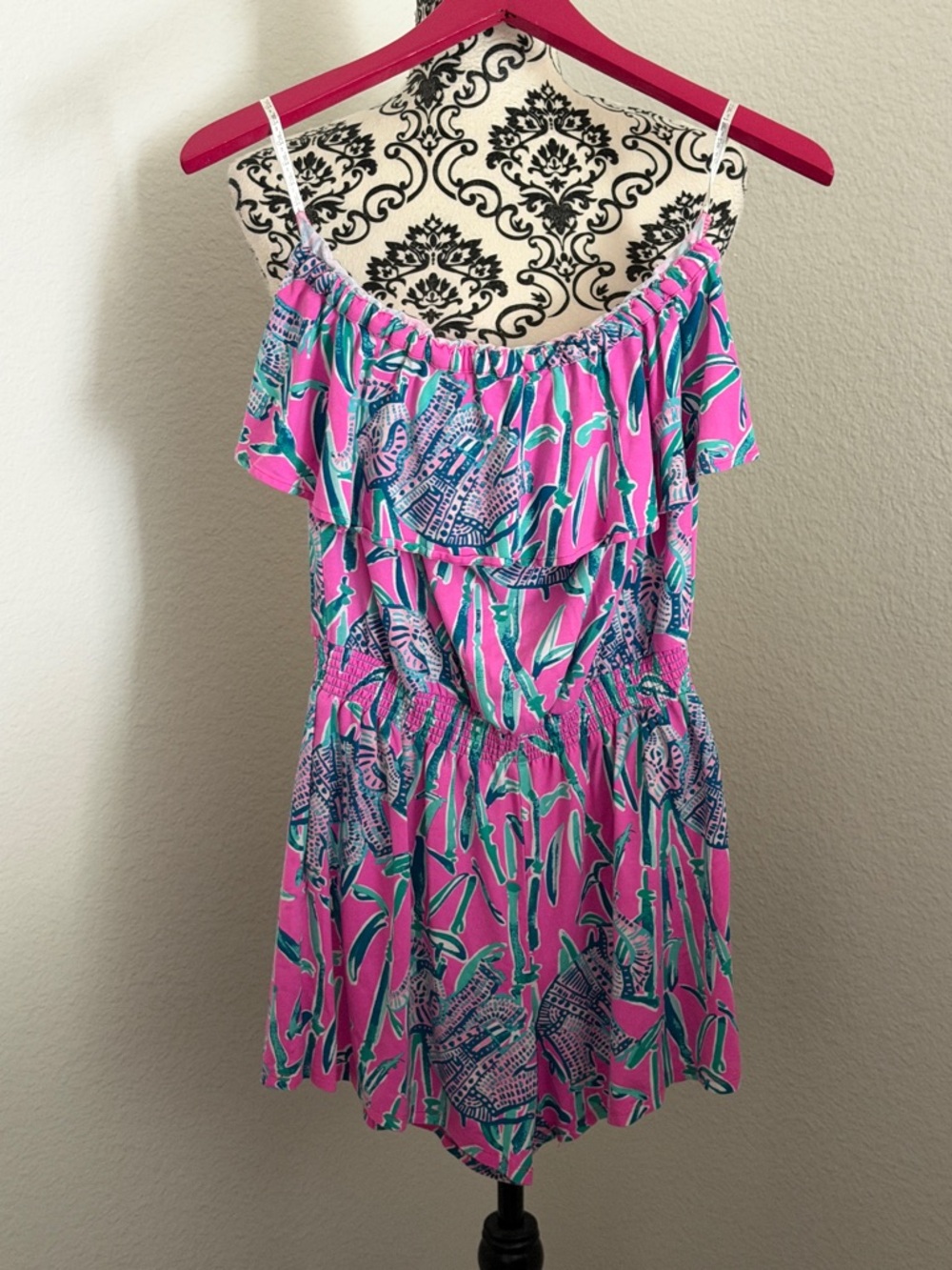 Lilly Pulitzer Anja Romper Pink Elephant Size S - Picture 3 of 7